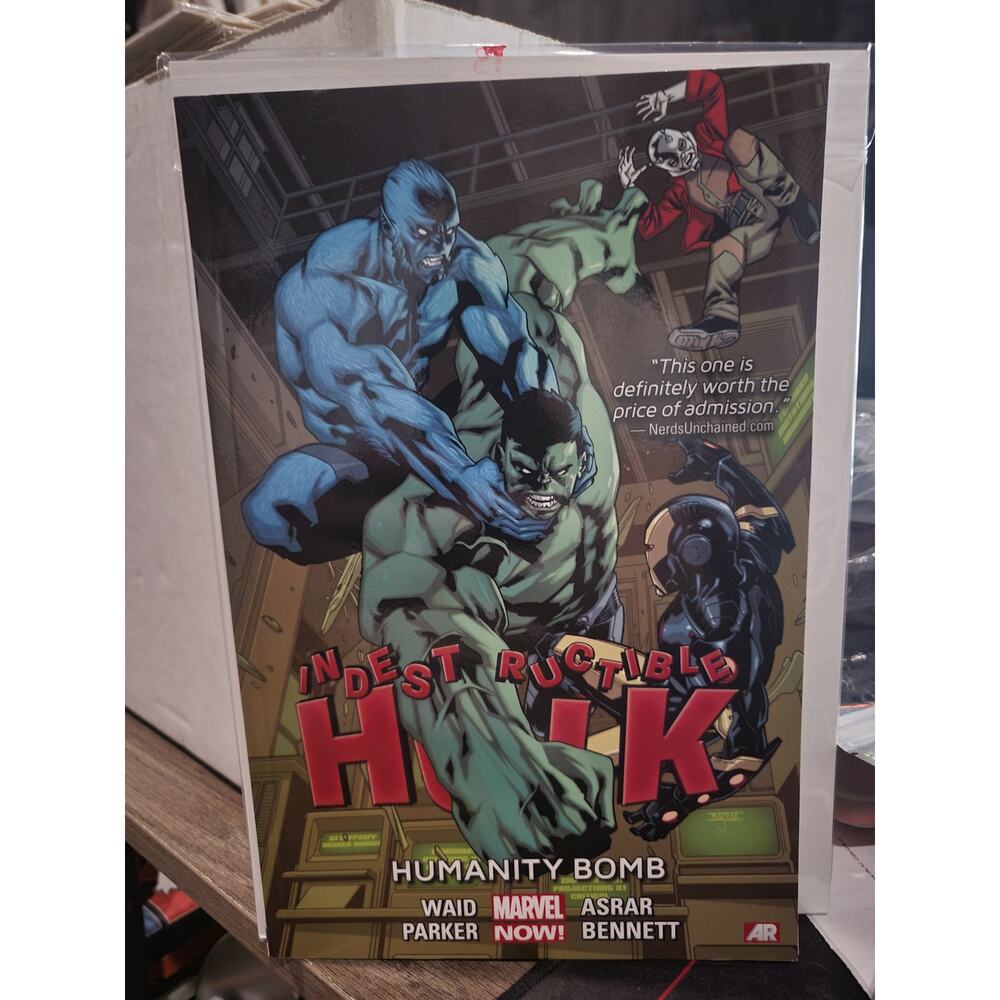 Indestructible Hulk Humanity Bomb TPB #4 Waid Parker FN+ Marvel Black Bolt